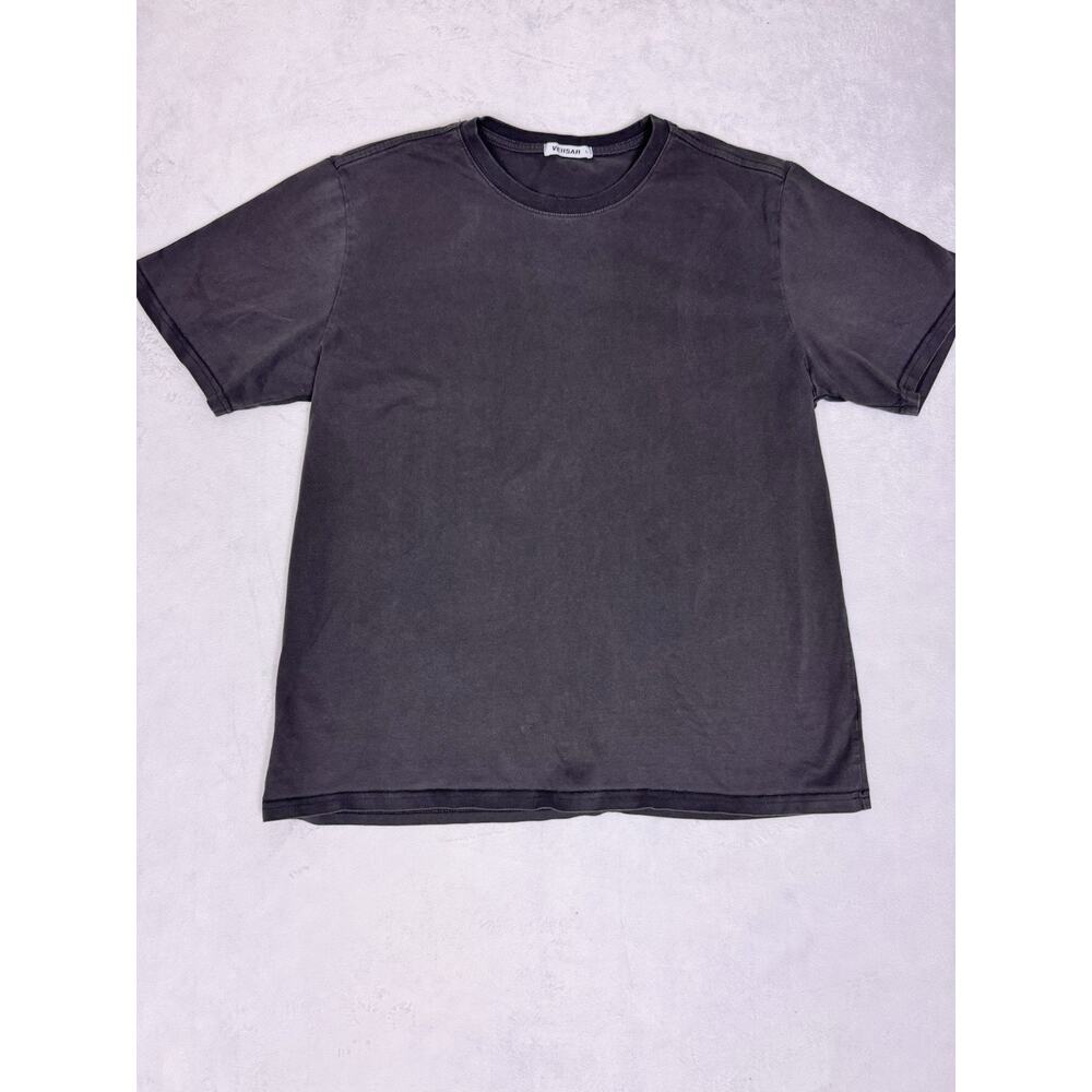 VEIISAR Boxy Grey T Shirt Men Large Streetwear Oversized Fit Tee